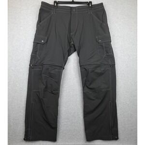 KUHL Renegade Convertible Hiking Pants Mens 40x30 Gray Stealth Cargo Zip Off